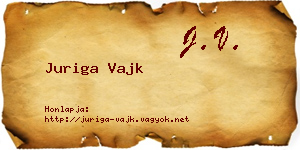 Juriga Vajk névjegykártya